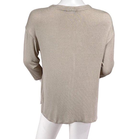 J Jill Wearever Collection Lightweight Button Up Beige 3/4 Sleeve Cardigan Sz XS - Picture 3 of 8